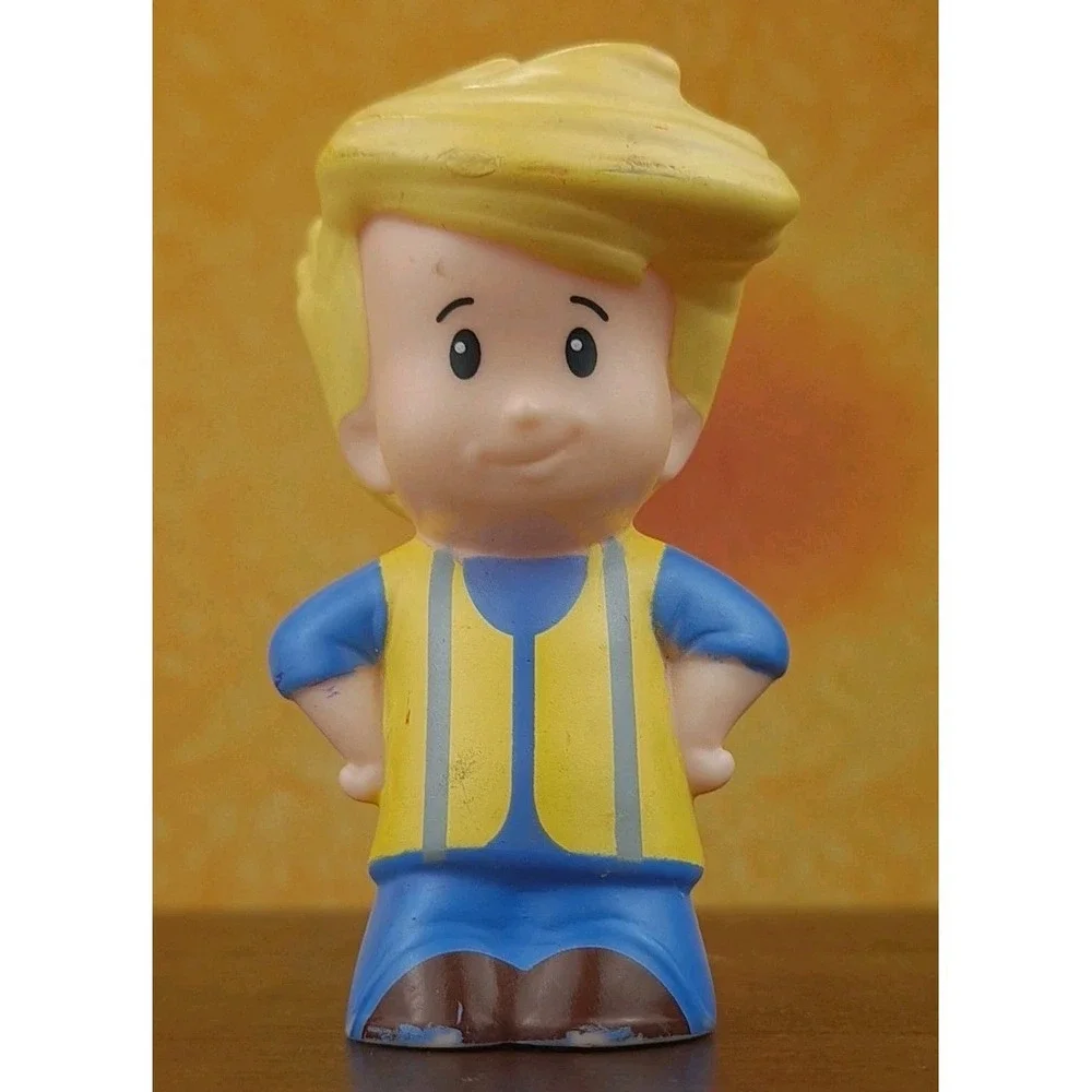 Fisher Price Little People EASTER TRAIN CONDUCTOR Eddie Boy in Yellow Vest